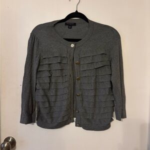 Banana Republic Gray Cardigan with Button Accents